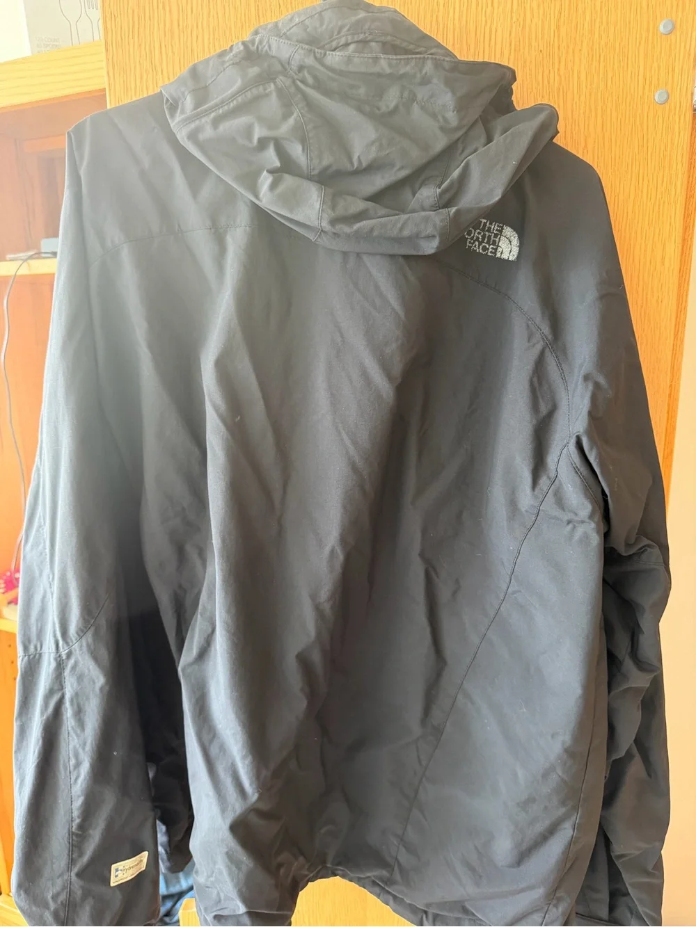 The North Face Men's Black Hooded Rain Shell Jacket